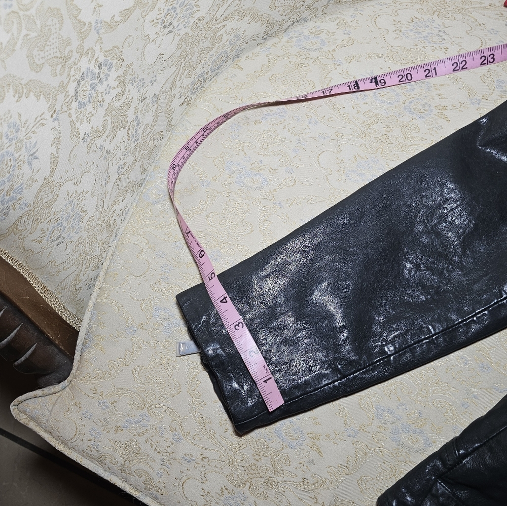 Ralph Lauren Black Leather Motorcycle Jacket - Picture 7 of 9